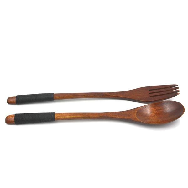 

высокое качество деревянные посуды набор в японии стиль вилка бамбуковая кухня кухня посуда инструмент суп чайная ложка кейтеринг посуда наб