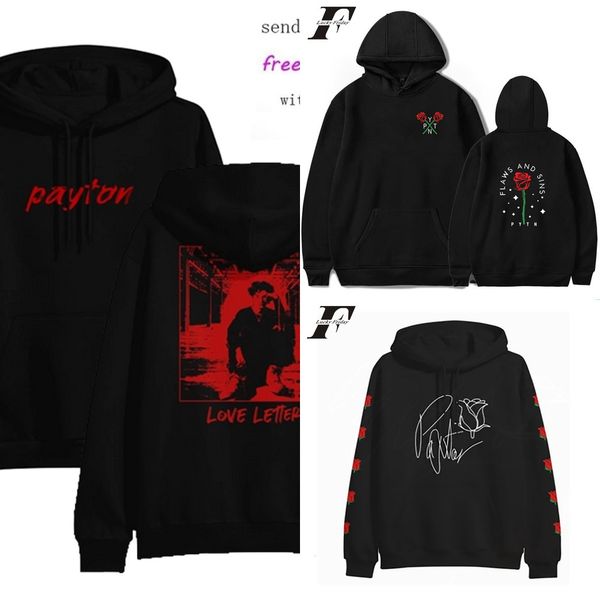 

love now pytn payton letter out moormeier sweatshirts hip hoodies hop pullover harajuku tracksuit print men women casual, Black;white