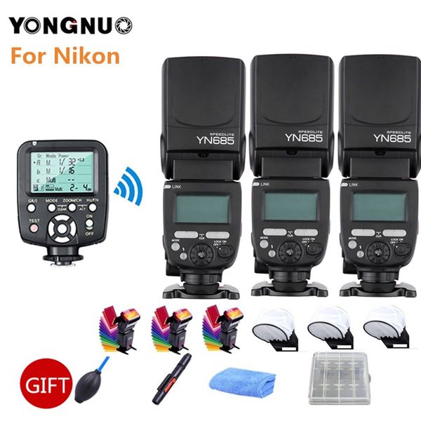 

3pcs yongnuo yn685c wirelessl hss radio slave flash speedlite + yn560-tx trigger for 700d 750d 100d 1100d dslr camera