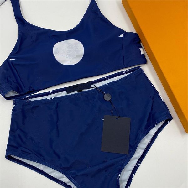 

full classic flower swimwear white letter bikini set lady swimsuit outdoor beach fashion swimwear women vest swimwear