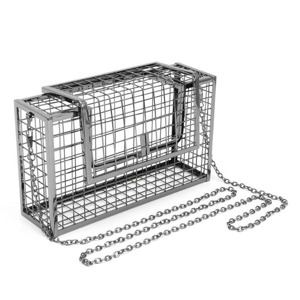 

metal hollow women's evening bag shoulder crossbody bags clutch cage handbag