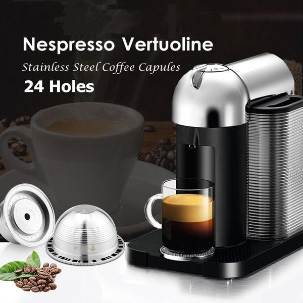 

vip link for nespresso vertuo vertuoline plus & delonghi env150 stainless steel refillable reusable coffee filters capsule pod 1021