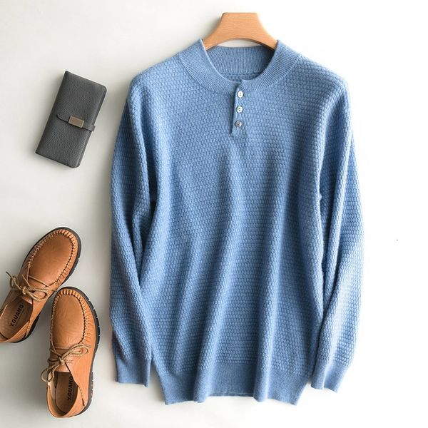 

2021 100 new winter button neck 3 long men's men shirts cashmere mesh jumpers nmdb, White;black
