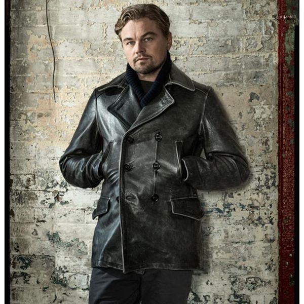 

version1930 s peacoat double-breasted fur coat the united states imported1, Black