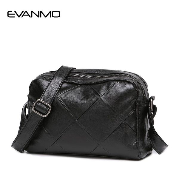 

new solid plaid envelope women genuine leather handbag ladies crossbody messenger black red blue grey shoulder bag