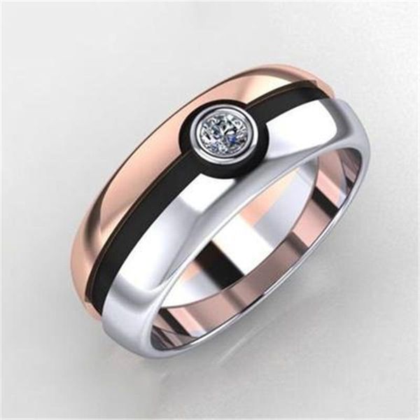 

fdlk new creative design two tone elf ball rings women wedding banquet originality jewelry accessories, Golden;silver