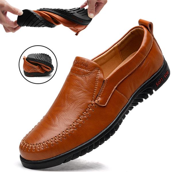 

dekabr genuine leather comfortable casual footwear chaussures flats men slip on lazy shoes zapatos hombre, Red;white