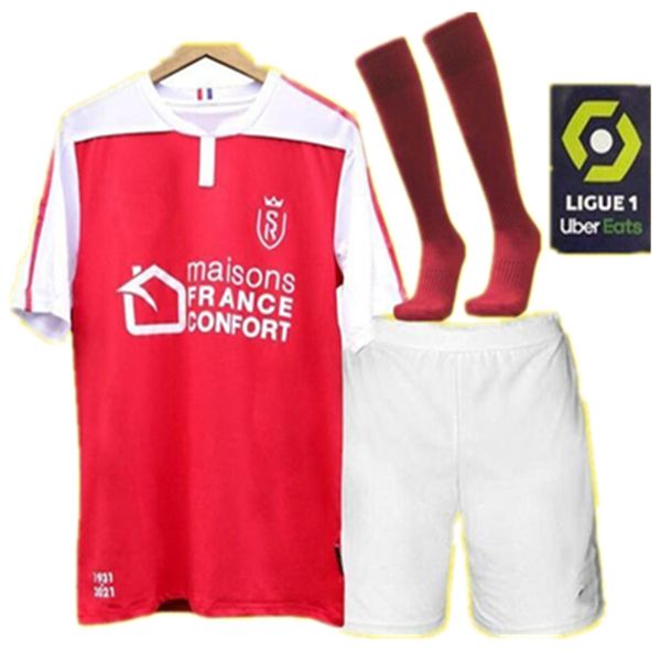 

20 21 maillots stade reims soccer jerseys adults kids kits toure cafaro konan dia foket chavalerin zeneli hommes enfants de foot uniform, Black;yellow