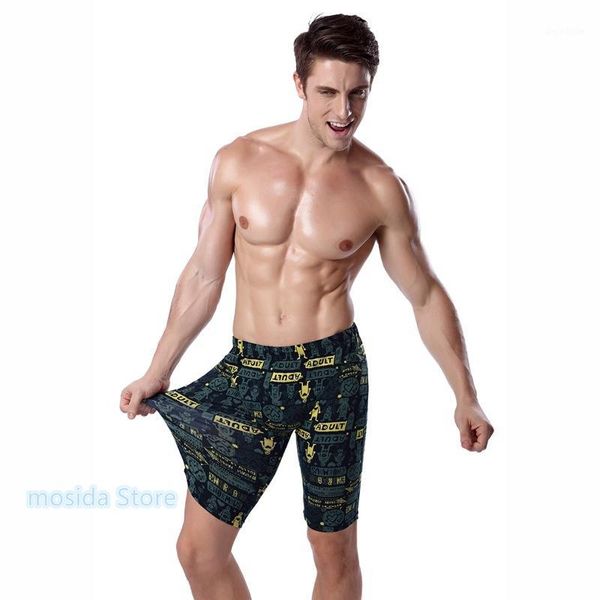 

men's swimwear 100pcs 2021 men's swimming trunks long flat angle quick-drying beach swimwear1