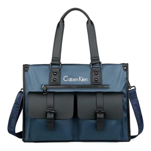 

briefcases men leather shoulder bag large capacity 15 inch lapbriefcase bags for documents messenger casual business travel1