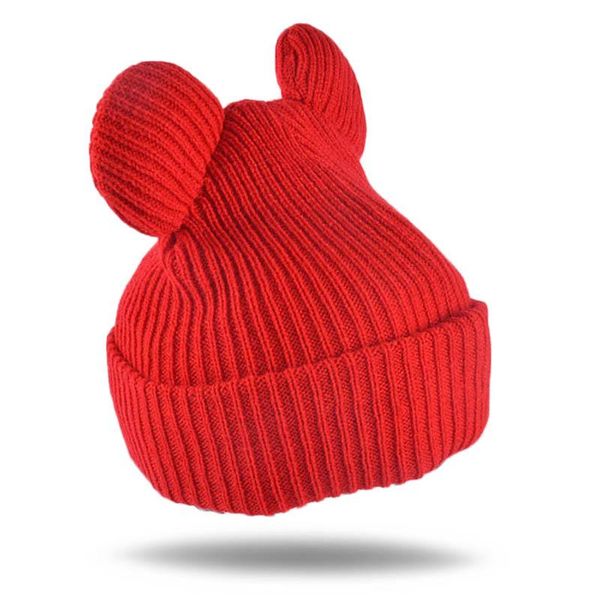 

beanie/skull caps cute cat ear hats female children lovely warm beanies devil horns women cap knitted crocheted christmas, Blue;gray