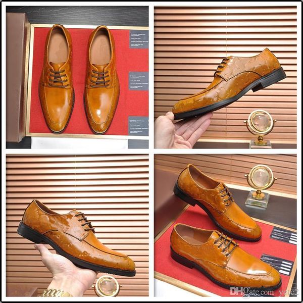 

q4 designer men dress shoes formal shoes men's handmade business shoe wedding leather luxury men oxfords shoes 22, Black