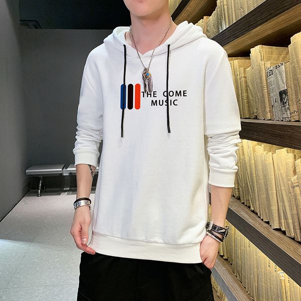 

2020 spring fashion black white sweatshirt men's hip hop long sleeve pullover hoodies sweatshirt clothes kg-21