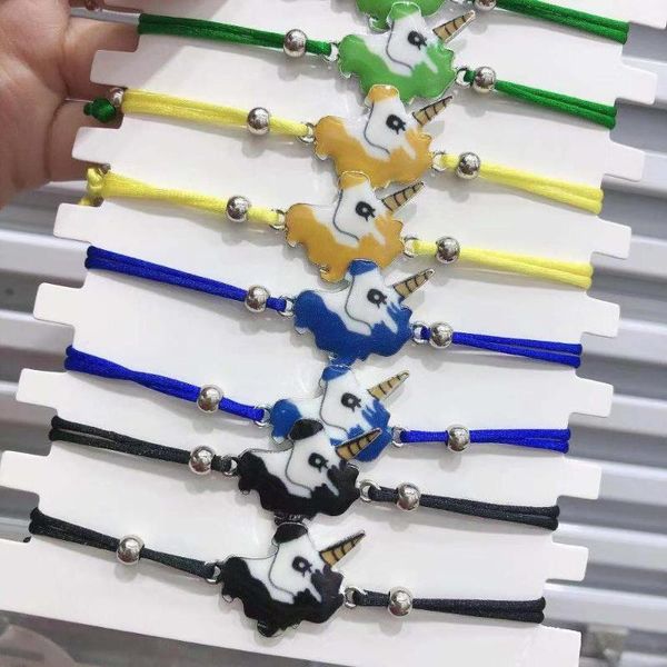 

charm bracelets 12 pcs / set fashionable and simple multicoloured animal braid bracelet printed alloy children's for men women, Golden;silver