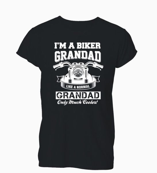 

sport new men t shirt fashion popular style man i'm a biker grandad like a normal grandad only cooler t-shirt mens