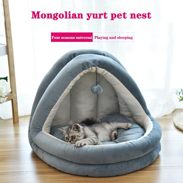 

cat beds & furniture pet supplies, creative cute kennel kennel, yurt small mat