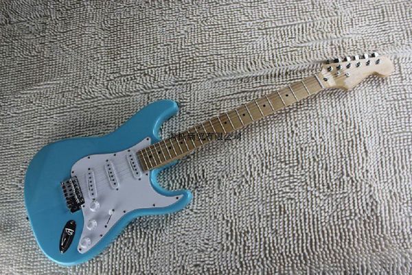 

new arrival f stratocaster sky blue custom body maple fingerboard electric guitar in stock @16