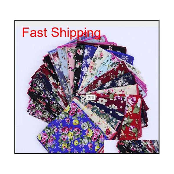 

cotton pocket handkerchief cutter ladies handkerchief craft vintage hanky floral wedding party handkerchief 25*25cm qylfvm beauty888, Blue;white