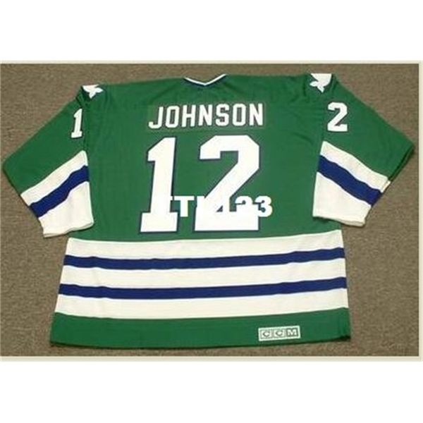 

421 #12 mark johnson hartford whalers 1983 ccm vintage hockey jersey or custom any name or number retro jersey, Black