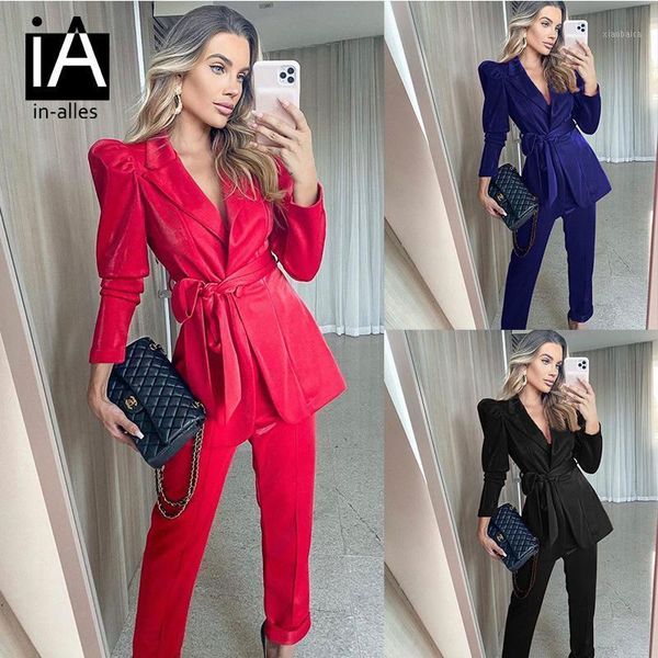 

autumn work pant suits 2 piece set for women business interview suit set uniform blazer and pant office lady suit1, White;black