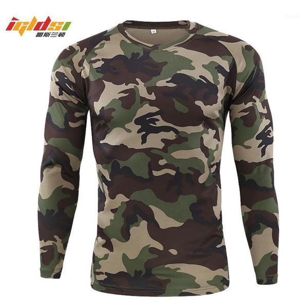 

men's breathable quick dry army shirt new autumn spring men long sleeve tactical camouflage t-shirt camisa masculina1, White;black