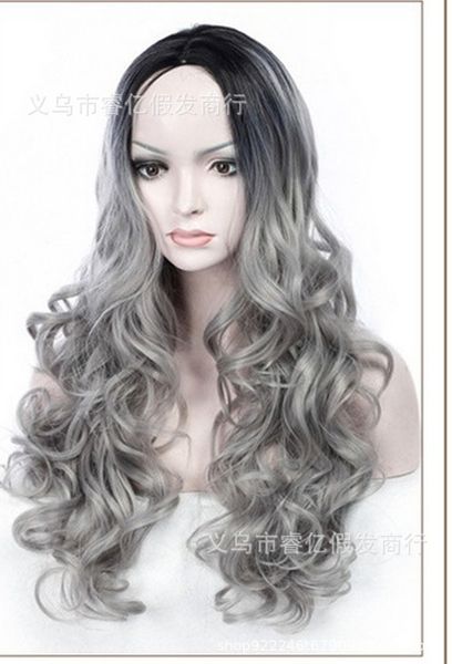 

2021 new selling wigs in europe and the united states are divided into gray, black, long curly hair and daily wigs.70cm