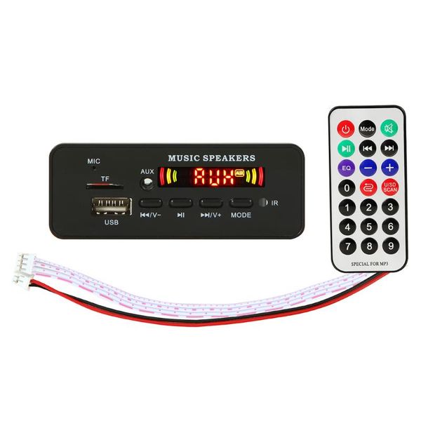 

aruimei bluetooth 5.0 mp3 decoder decoding board module 7-12v car usb mp3 player tf card slot / usb / fm remote board module