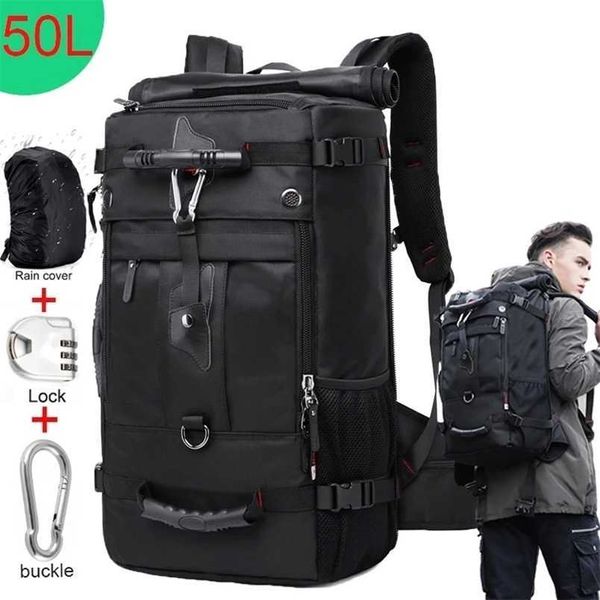 Zaino da viaggio impermeabile KAKA 50L Uomo Donna Multifunzione 17.3 Zaini per laptop Uomo Borsa da viaggio per esterni qualità mochilas 202211