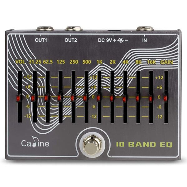 

new caline cp-81 10 band eq guitar effect pedal true bypass design with volume/gain