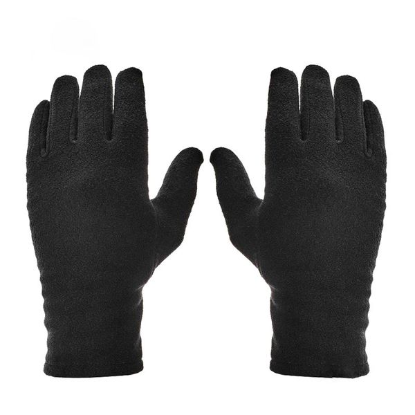 

winter sports warm fleece glove waterproof full finger thermal outdoors women men breathable black mitten hiking gloves, Blue;gray
