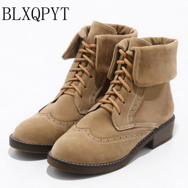 

big size 34-43 new round toe buckle boots for women ankle boots heels fashion winter spring autumn shoes casual 17-101, Black