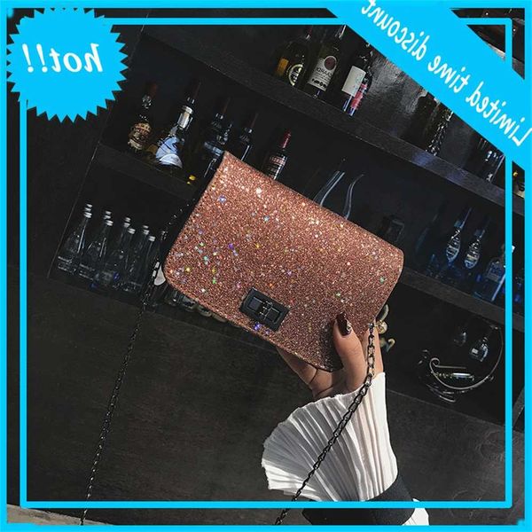 

women's new spring fashion sequin chain shoulder bag