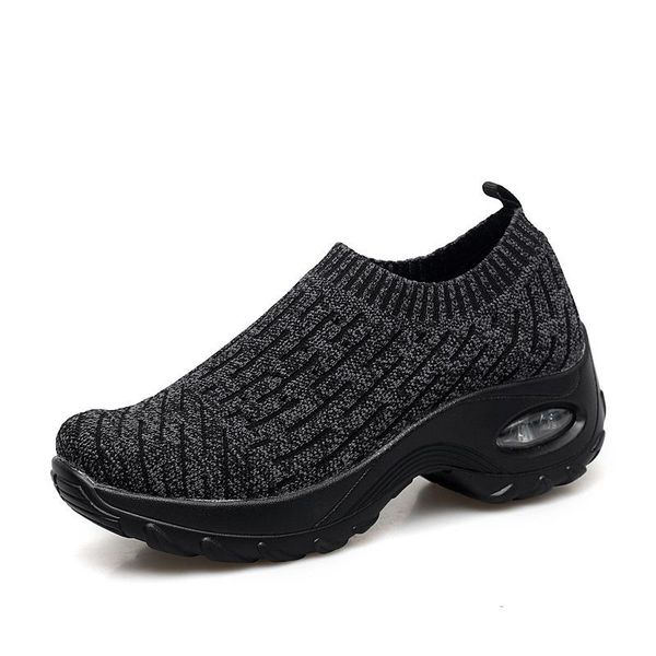 

2020 new spring women sneakers shoes slip on platform sneakers for women black breathable mesh sock shoes