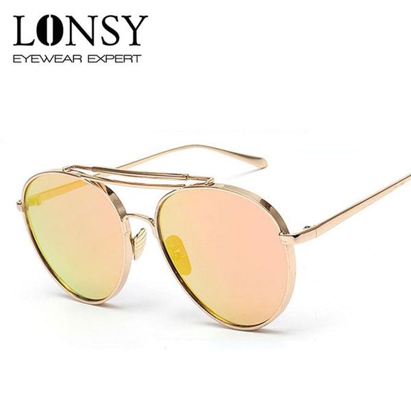 

sunglasses lonsy men women round steampunk brand designer retro steam punk metal uv400 gafas de sol, White;black