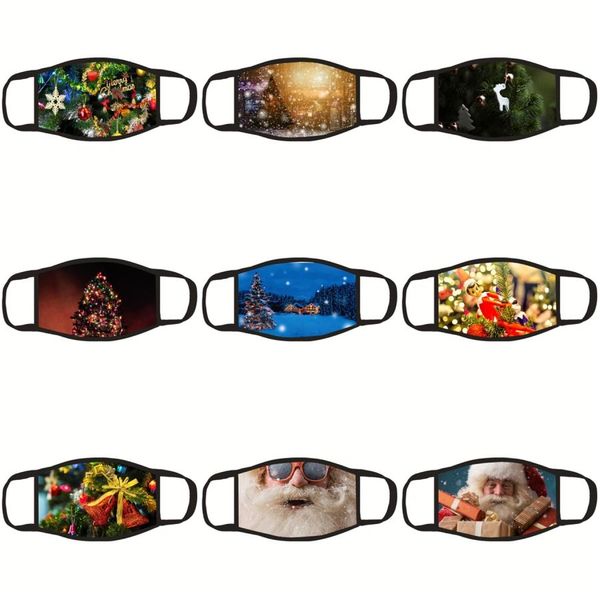 

pumpkin festive printed cotton santa claus womens s#836 face mask washable halloween spider party santa claus dust fashion outdoor mask pwkj