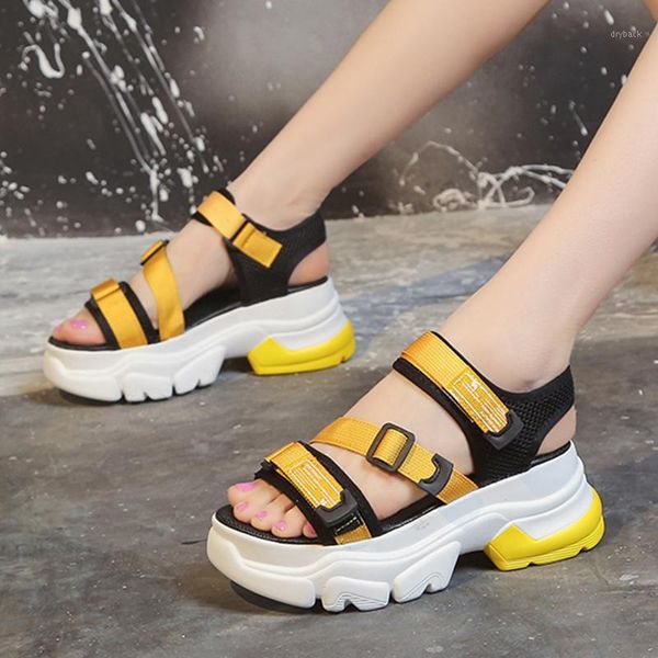 

sandals 2021 fashion women platform convenient open-toed increase high solid color outdoor non-slip sandals1, Black