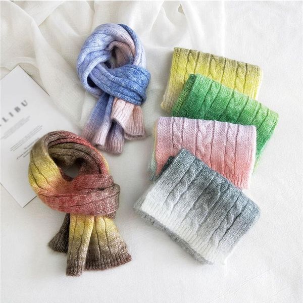 

scarves cashmere women autumn winter double-sided shawls embroidery wraps scarf gradient thick warm mesh shawl, Blue;gray