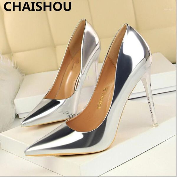 

dress shoes chaishou women's fashion pu high heels wonen pumps pointed party wedding footwear scarpins f-1611, Black