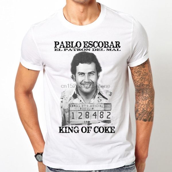 

новая мода мужчины tee new mens пабло эскобар король coke кружкой выстрел эль патроном graphic tee футболка casual тенниска спорта с капюшон