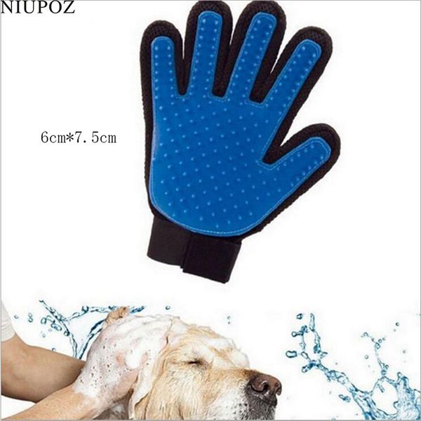 

1pc pet accessories cats dogs massage silicone glove soft tpr bath cleaning shower grooming comb gloves g181, Blue;gray
