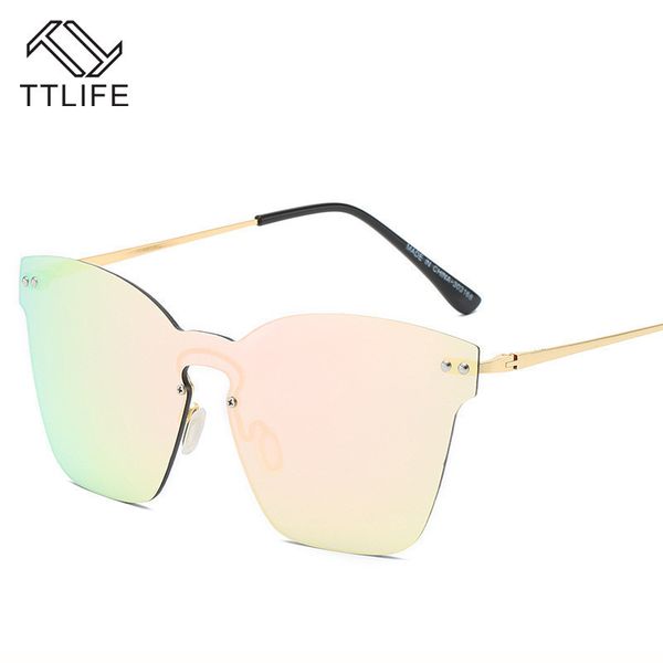 

versize male female sunglasses women uv protection frameless sun rimless cutting lens glasses uv400