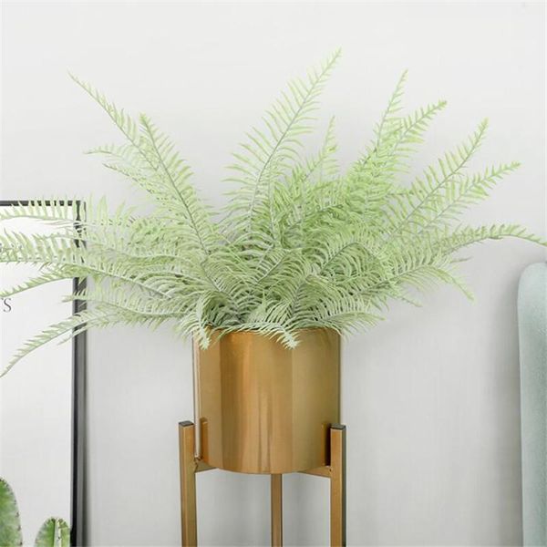 

decorative flowers & wreaths artificial persian fern grass bouquet diy wall hanging jungle party fake plant garden fall decorations faux fol