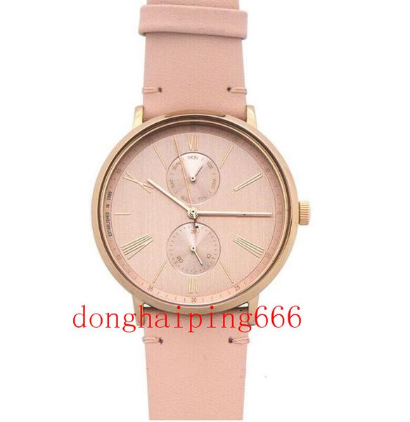 

womens watch th1782069 multi-function quartz wristwatch, Slivery;brown