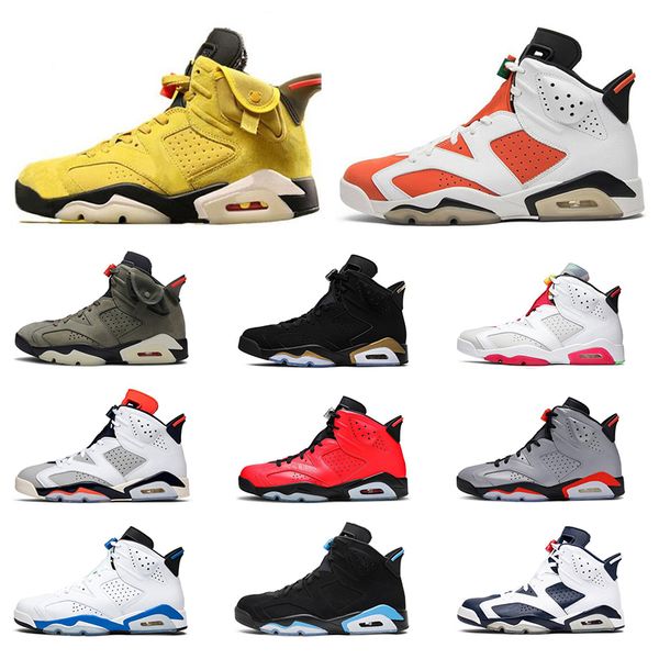 

fashion men baketball shoes infrared 6s hare ts unc sport blue gatorade tinker outdoors athletic sneaker sports sneakers size 7-13, White;red