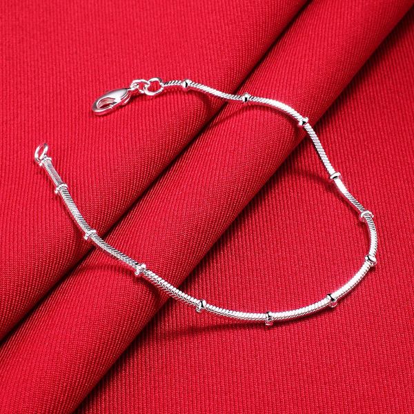 

noble nice charm snake chain silver color bracelets for women men wedding fashion jewelry christmas gifts h sqclbb, Black