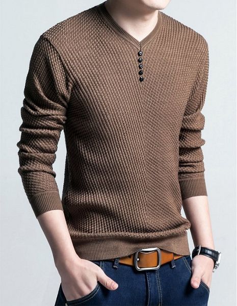 

solid color mens sweater fashion casual winter wear autumn knit trendy long sleeve men thick clothes, White;black