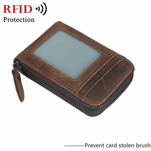 

lazylife genuine leather function card case business card holder men women credit passport bag id passport wallet1, Brown;gray
