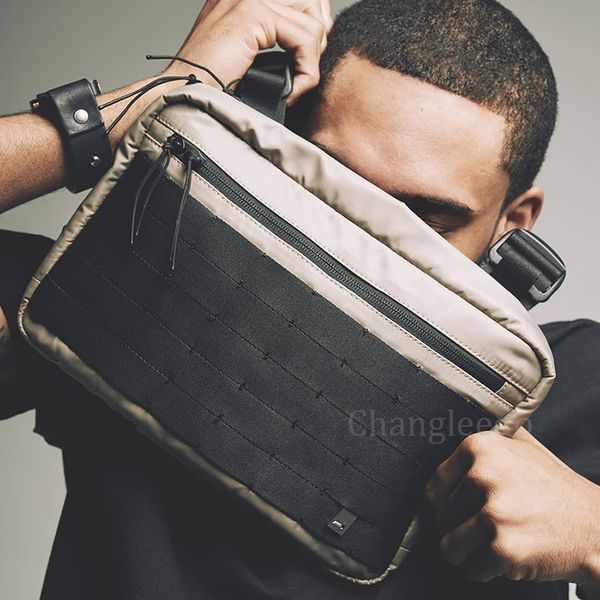 

new streetwear for men hip-hop chest rig bags fashion tactical strap bag male square vest pack kanye man c1026