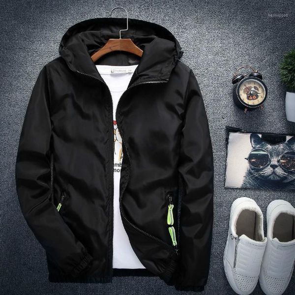 

2018 new spring autumn bomber jacket windbreaker mens hoodies casual jacket mens outwaer thin coats male outwear plus size1, Black;brown