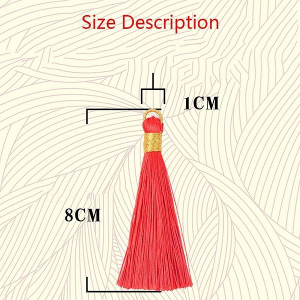

2019 new 5pcs lot 8cm multicolor cotton silk tassel brush cords fit earrings charm pendant satin tassel for car bag h qylqke